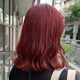 ミディアム カラー ヘアアレンジ 🍒暖色✖️レイヤー /Haruna🍒のヘアスタイル