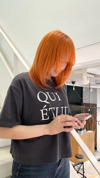 カラー 🤍ハイトーン/デザ インカラーまりん🤍のヘアスタイル