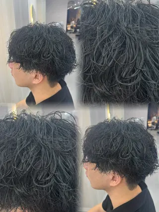 ミディアム パーマ メンズ 【メンズ特化】池袋 韓国スタイル飯塚のヘアスタイル