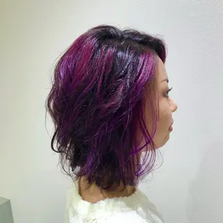 ミディアム カラー ヘアアレンジ ✨ケア×デザイン🎨 杉本賢人のヘアスタイル