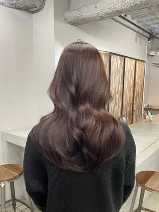 ロング カラー 新宿/韓国ヘア/ 髪質改善ストレートのヘアスタイル