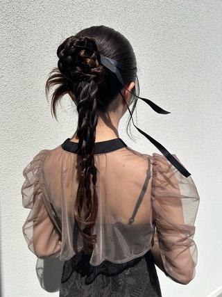 ロング ヘアアレンジ 酸性ストレート/ ボブ/暖色/リコのヘアスタイル