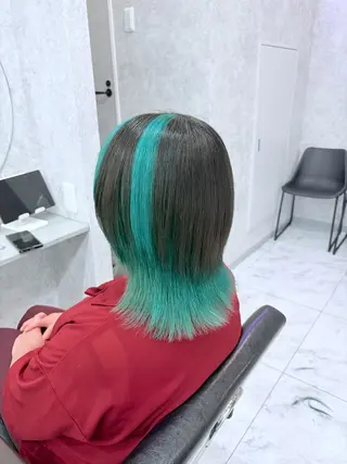 ミディアム 🦋ハイトーン🦋 石山 希理🦋のヘアスタイル