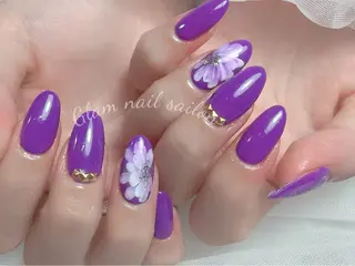 ネイル エツメ💅 長さ出し🎀デザインのネイルデザイン