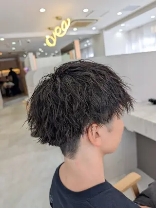 ショート パーマ メンズ メンズパーマ特化 QOL札幌YUTOのヘアスタイル
