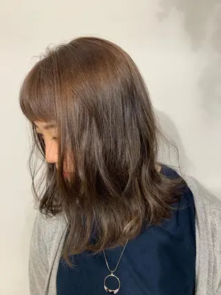 セミロング カラー パーマ ヘアアレンジ 加藤 綾華のヘアスタイル