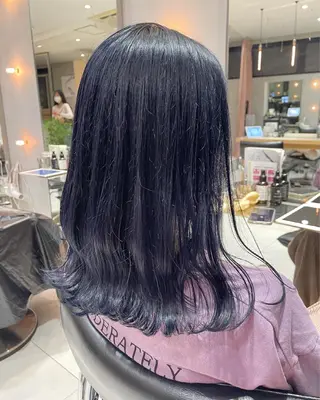 ミディアム カラー 圧倒的透明感カラー nana🦕のヘアスタイル
