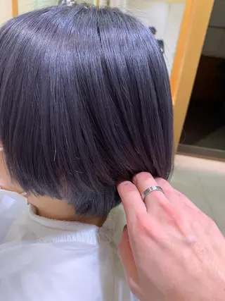 ショート カラー ARMONY秋山輝也 コテ巻き風パーマ特化のヘアスタイル