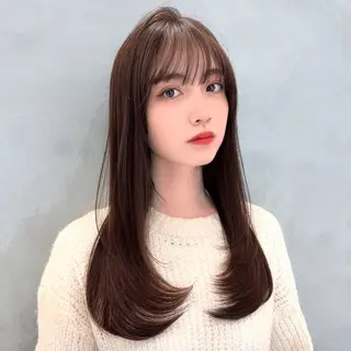ロング カラー レイヤー|縮毛矯正 |韓国ボブ|岡田洸太のヘアスタイル