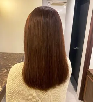 ミディアム カラー Ako  カット・ 縮毛矯正モデル募集のヘアスタイル