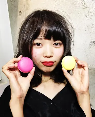 ミディアム カラー ★竹本 千春★のヘアスタイル
