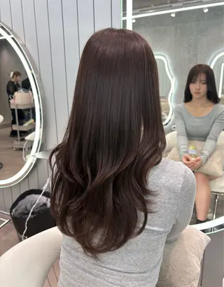 ロング カラー ヘアアレンジ 大宮縮毛矯正🩵 レイヤー 佐藤和のヘアスタイル