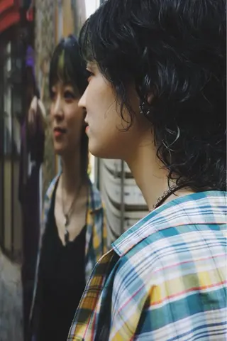 ミディアム 岐阜駅/レイヤー/パ ーマ/デザインカラーのヘアスタイル
