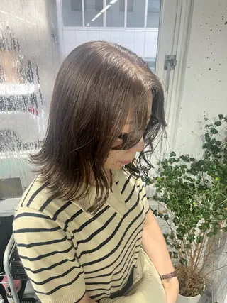 カラー YUJIN ツイスパ波巻き🔥のヘアスタイル