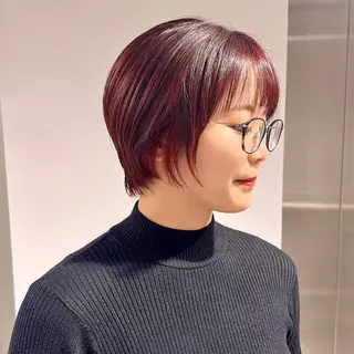 ショート カラー ブリーチなし/レイヤ ー特化🌈Tommyのヘアスタイル
