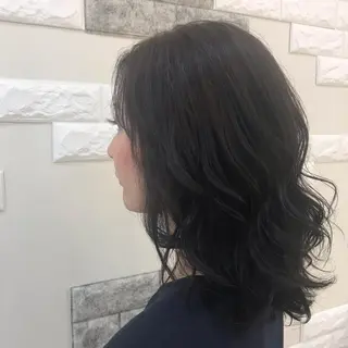 ミディアム 女性目線でつくる ボブ縮毛矯正のヘアスタイル