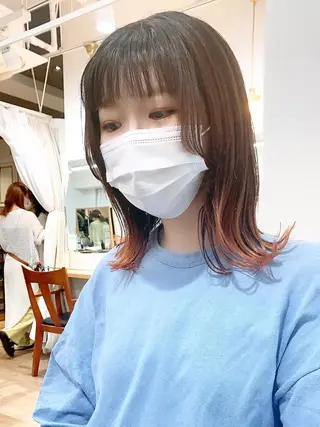 ロング カラー パーマ ヘアアレンジ メンズ キッズ ネイル マツエク・マツパ レイヤーカット/ 巻ける縮毛矯正のヘアスタイル