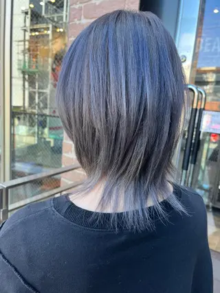 ミディアム カラー パーマ ヘアアレンジ メンズ キッズ ネイル マツエク・マツパ アイブロウ 久木原 ゆりのヘアスタイル