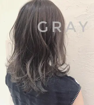 ミディアム カラー パーマ YU-KA ✂︎Rico.のヘアスタイル