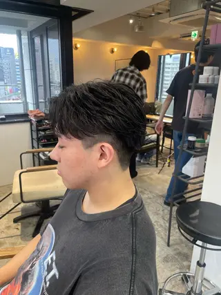 ショート パーマ メンズパーマ梅田 ・川副史晶のヘアスタイル