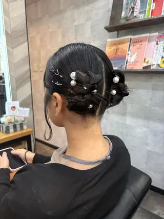 セミロング ヘアアレンジ SHANTi 飯塚 ヘアセット/髪質改善のヘアスタイル
