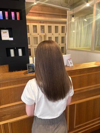 ロング カラー くいた あやなのヘアスタイル