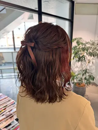 セミロング ヘアアレンジ ご予約は2月まで！ maho‪🐈🎀のヘアスタイル