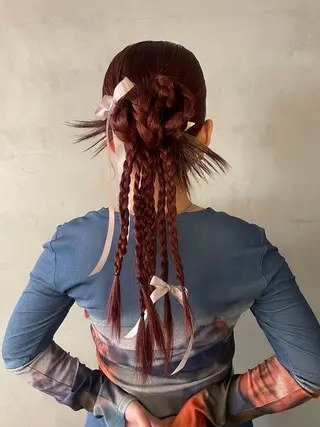 ロング ヘアアレンジ 🎀海外ヘア/表参道 Satone🎀のヘアスタイル