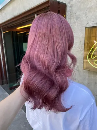 セミロング カラー ヘアアレンジ Bob＆ハイトーン 専門家CHIHIROのヘアスタイル