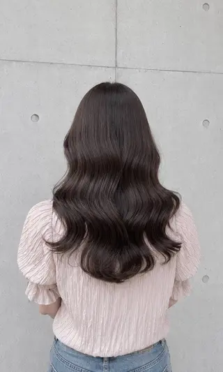 ロング カラー パーマ ヘアアレンジ メンズ 赤み消し艶カラー/美 髪☘️Reika☘️のヘアスタイル