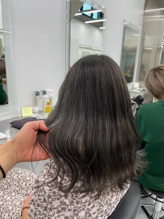 セミロング ヘアアレンジ 縮毛矯正/髪質改善/ ブリーチ毛/木元渓太のヘアスタイル