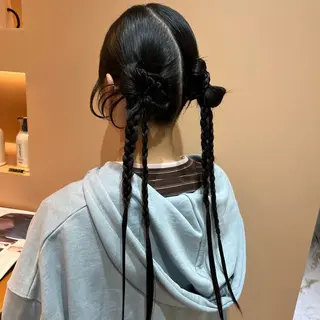 ロング ヘアアレンジ ✨カチモリ✨レイヤー 韓国ヘア🇰🇷ゆいのヘアスタイル