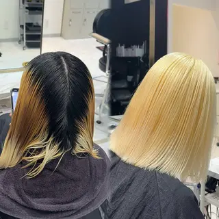セミロング カラー ヘアアレンジ 【🥀履歴修正🥀】 ハイトーン職人/拓真のヘアスタイル