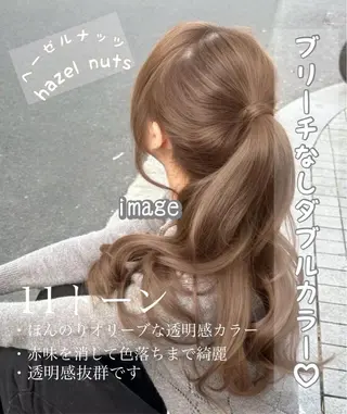 カラー 盛れる顔周り✨韓国式 レイヤーkanatoのヘアスタイル