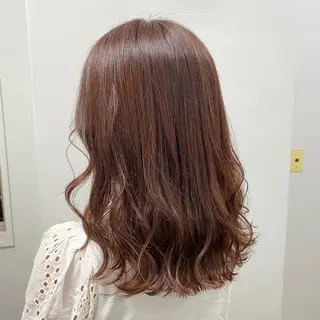 ミディアム カラー mai🍑暖色カラー /レイヤー💖のヘアスタイル