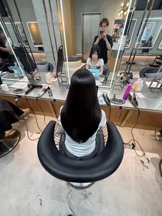 ロング カラー ヘアアレンジ 【博多髪質改善】 吉村 清志のヘアスタイル