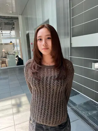 ロング 田中 蘭菜のヘアスタイル