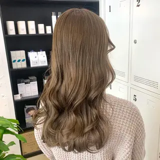 ロング カラー 🌷ラベンダーピンク 顔まわり🌷ねいろのヘアスタイル