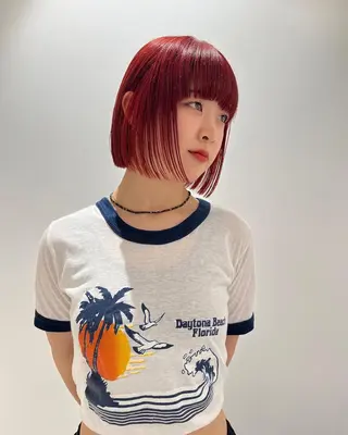 ショート カラー ヘアセット🎀パーマ Tsubasaのヘアスタイル