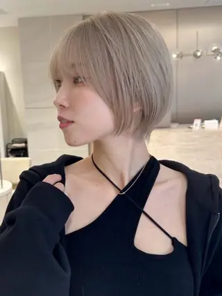 ショート 似合わせ/透明感 /顔まわりカット🌿のヘアスタイル