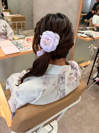 ロング ヘアアレンジ つちだ ゆうひのヘアスタイル