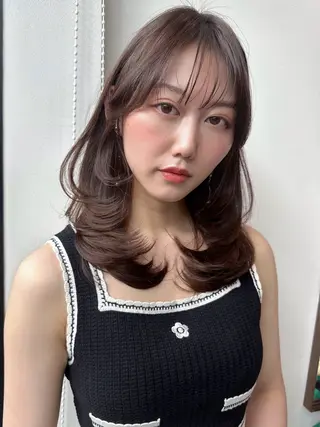 セミロング カラー 🩰ナチュラル可愛い kamicare🩰のヘアスタイル