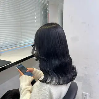 ロング カラー ラベンダー💜 グレージュ🩶のヘアスタイル
