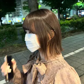 ミディアム カラー 🍓ブリーチカラー 🎀nene🍓のヘアスタイル
