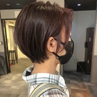 ショート カラー ショート・ボブ🍎 ナカノユウキのヘアスタイル