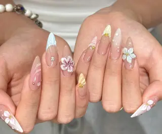 ネイル By moonネイル 🌷ワンホン/韓国風のネイルデザイン