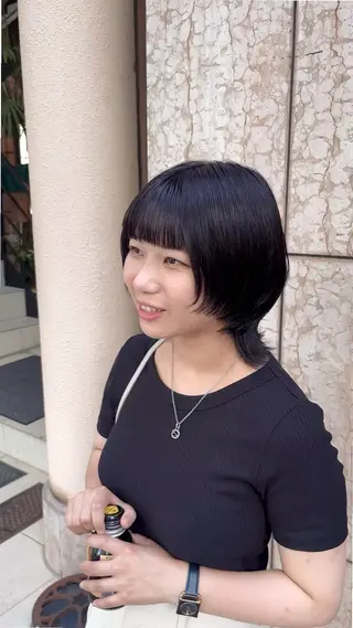 ショート カラー 山口 陸のヘアスタイル