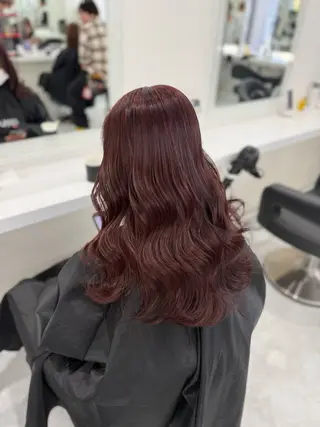 ロング カラー ラベンダー💜 グレージュ🩶のヘアスタイル