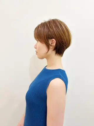 ショート カラー 👑銀座ショート/ 絶壁補正/金子涼👑のヘアスタイル