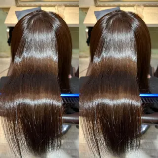 セミロング 今話題の艶髪矯正 美艶カラー/FUKAのヘアスタイル